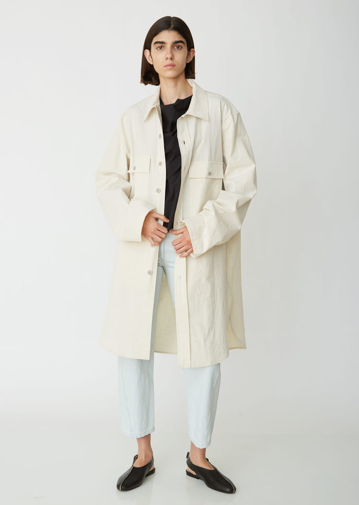 Cotton Linen Overshirt Coat