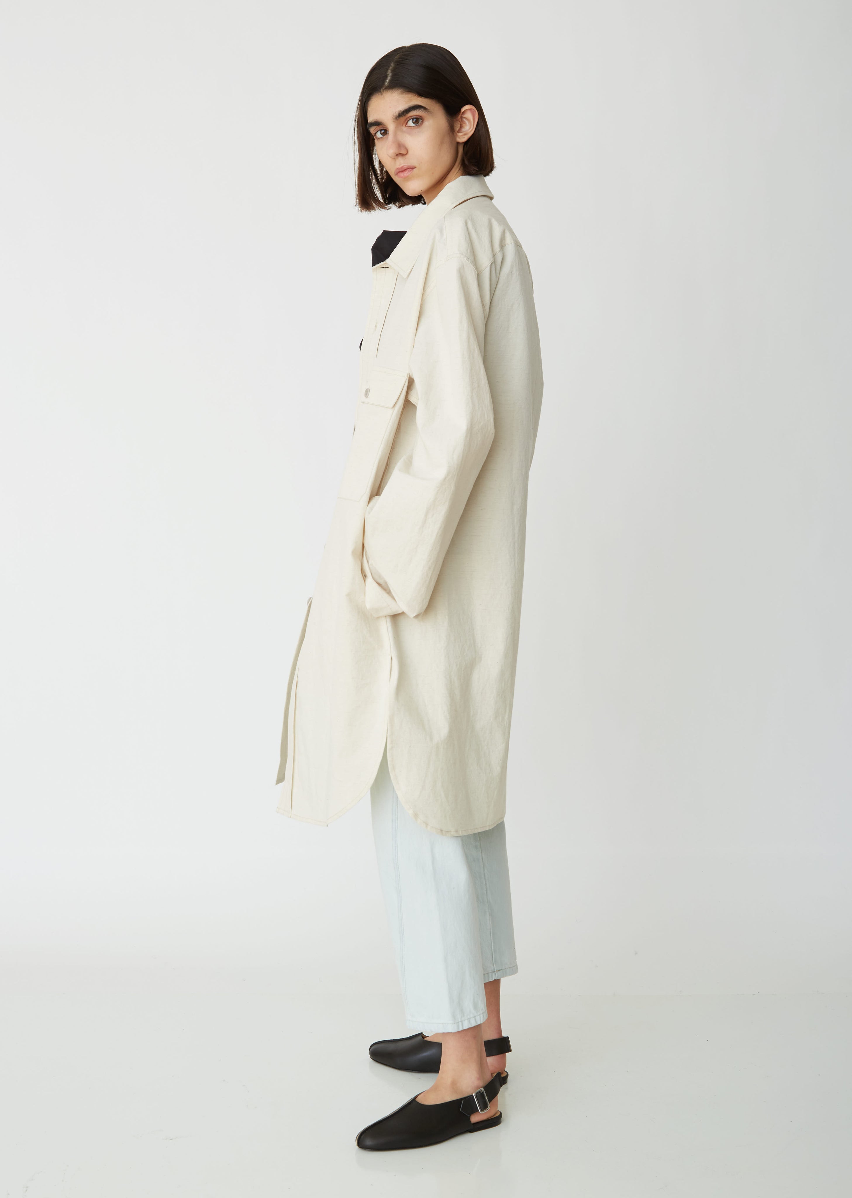 Cotton Linen Overshirt Coat – La Garçonne