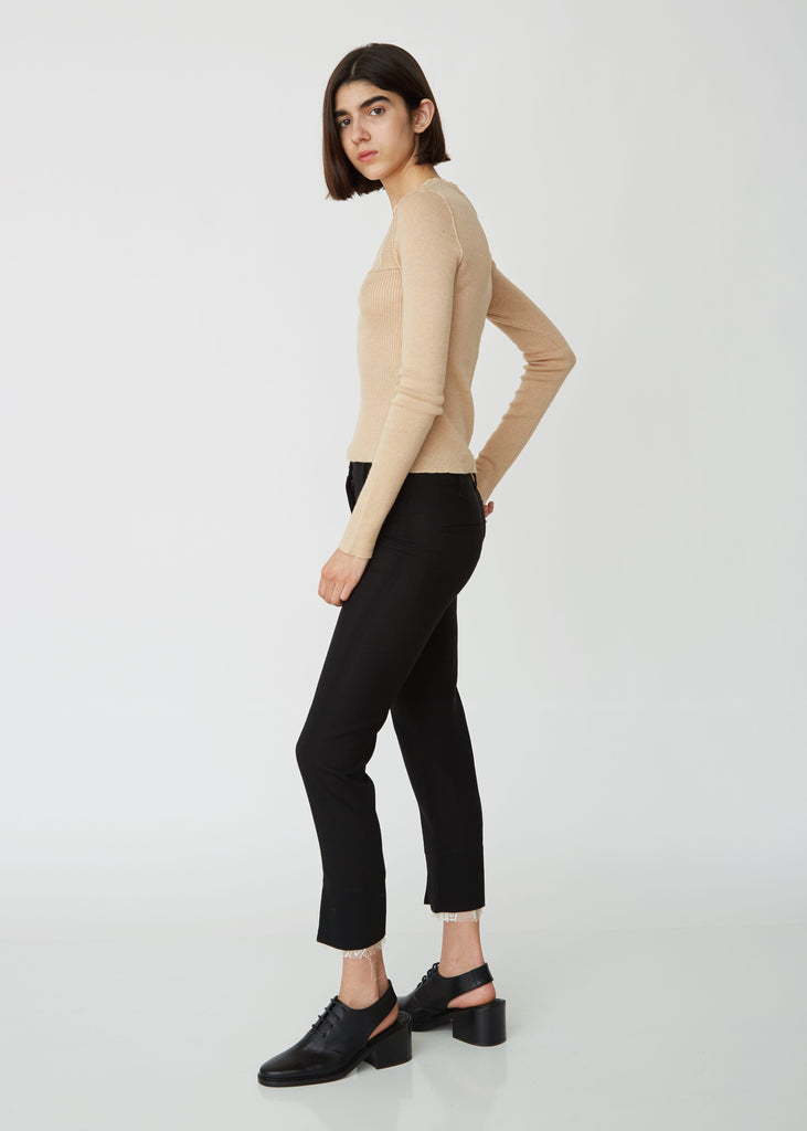 Trousers with Contrast Lining