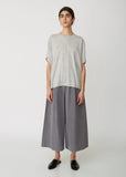 Washed Silk Faille Wide Long Pants