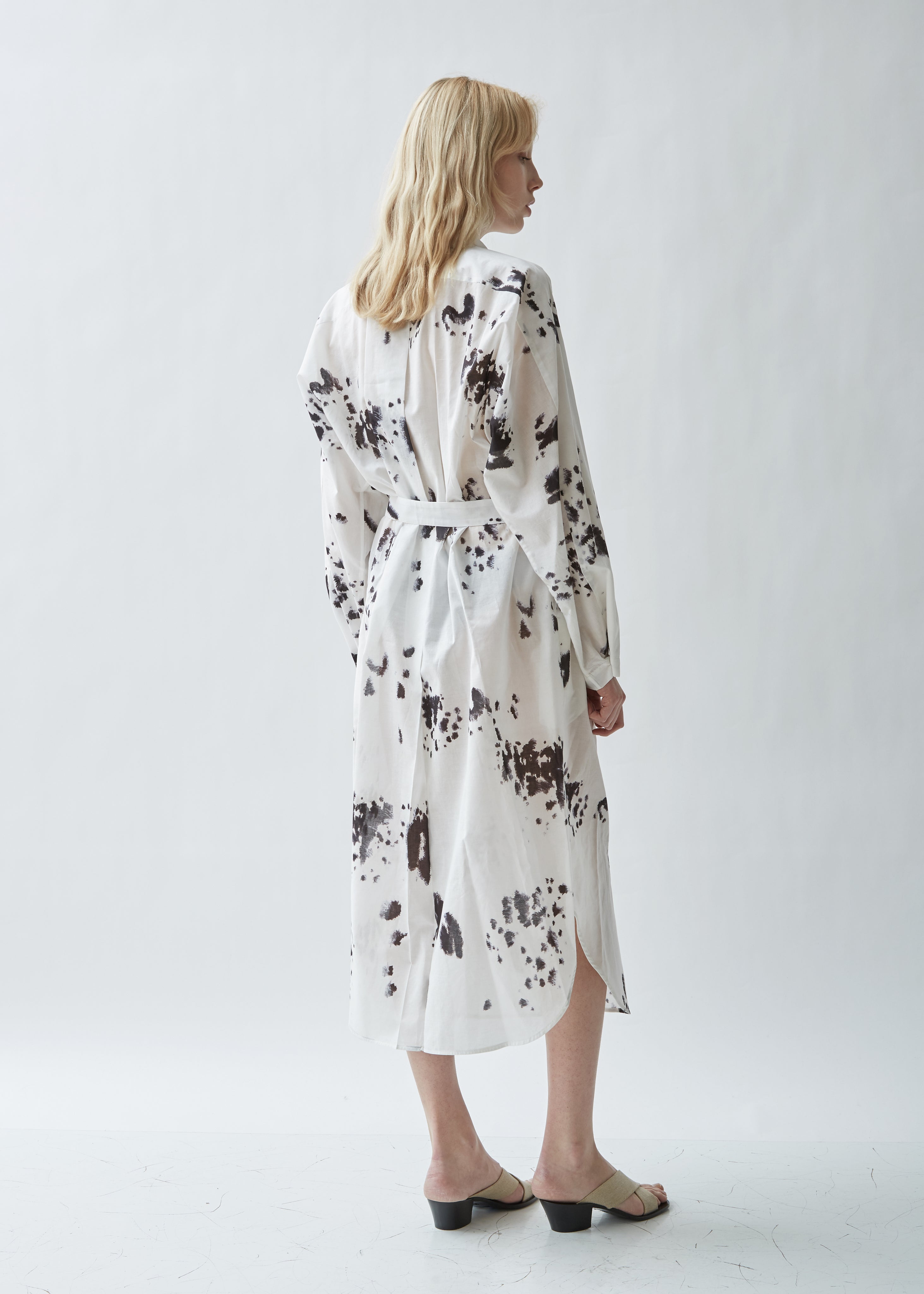 Printed Cotton Voile Shirt Dress La Garonne Printed Cotton Voile Shirt Dress La Garonne