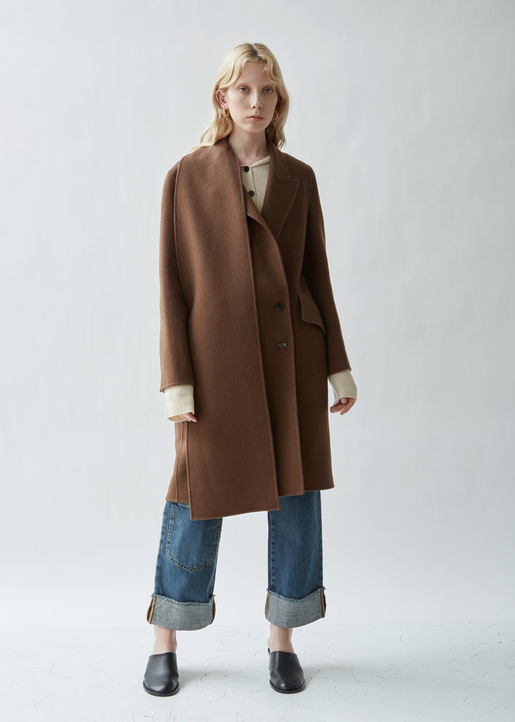 Double Face Wool Scarf Coat