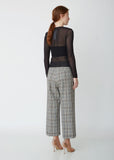 Cropped Plaid Trousers