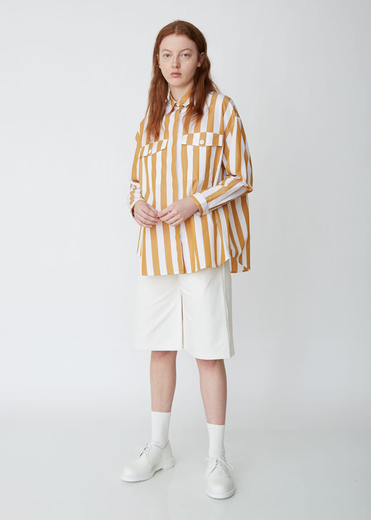 Striped Cotton Poplin Over Shirt