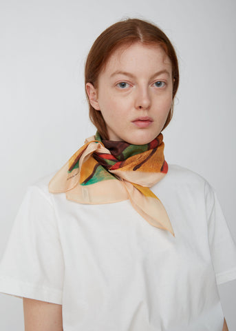 Multicolor Printed Silk Scarf – La Garçonne