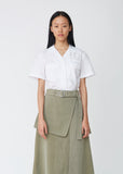 Wallis Cotton Canvas Button Skirt
