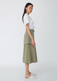 Wallis Cotton Canvas Button Skirt