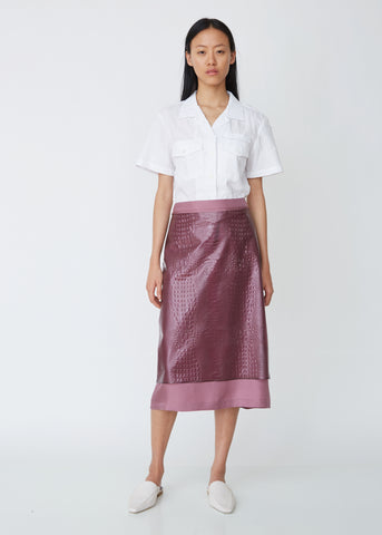 Sula Embossed Plastic Straight Skirt