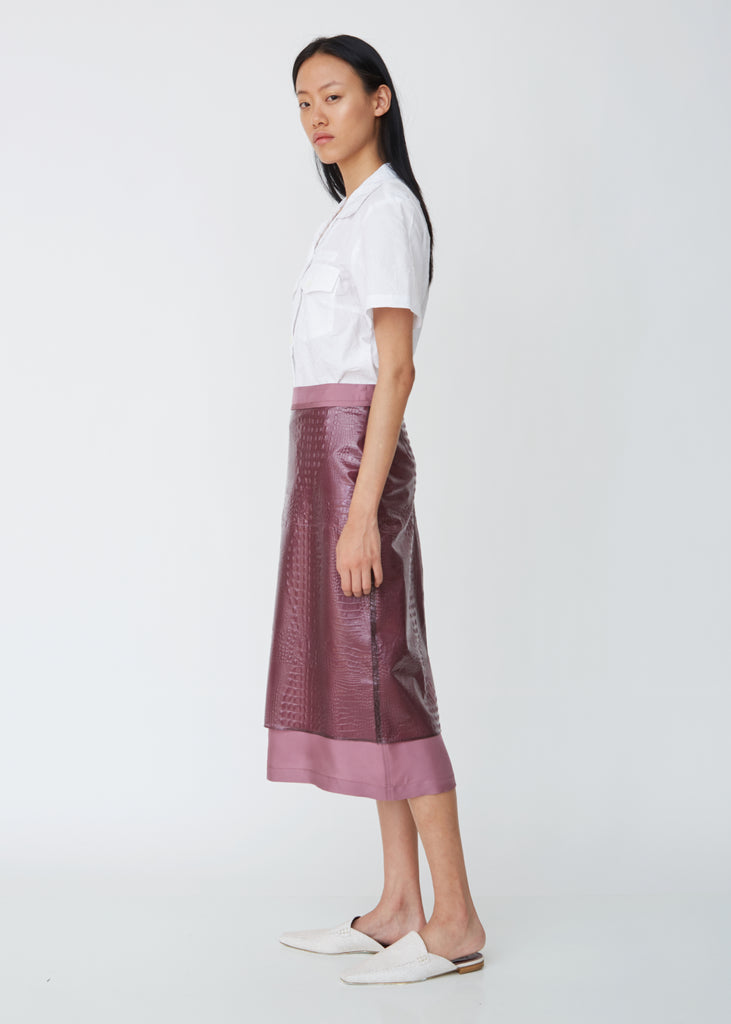 Sula Embossed Plastic Straight Skirt