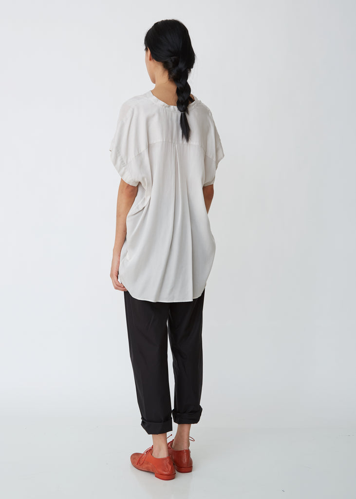 Pleated Jersey Blouse