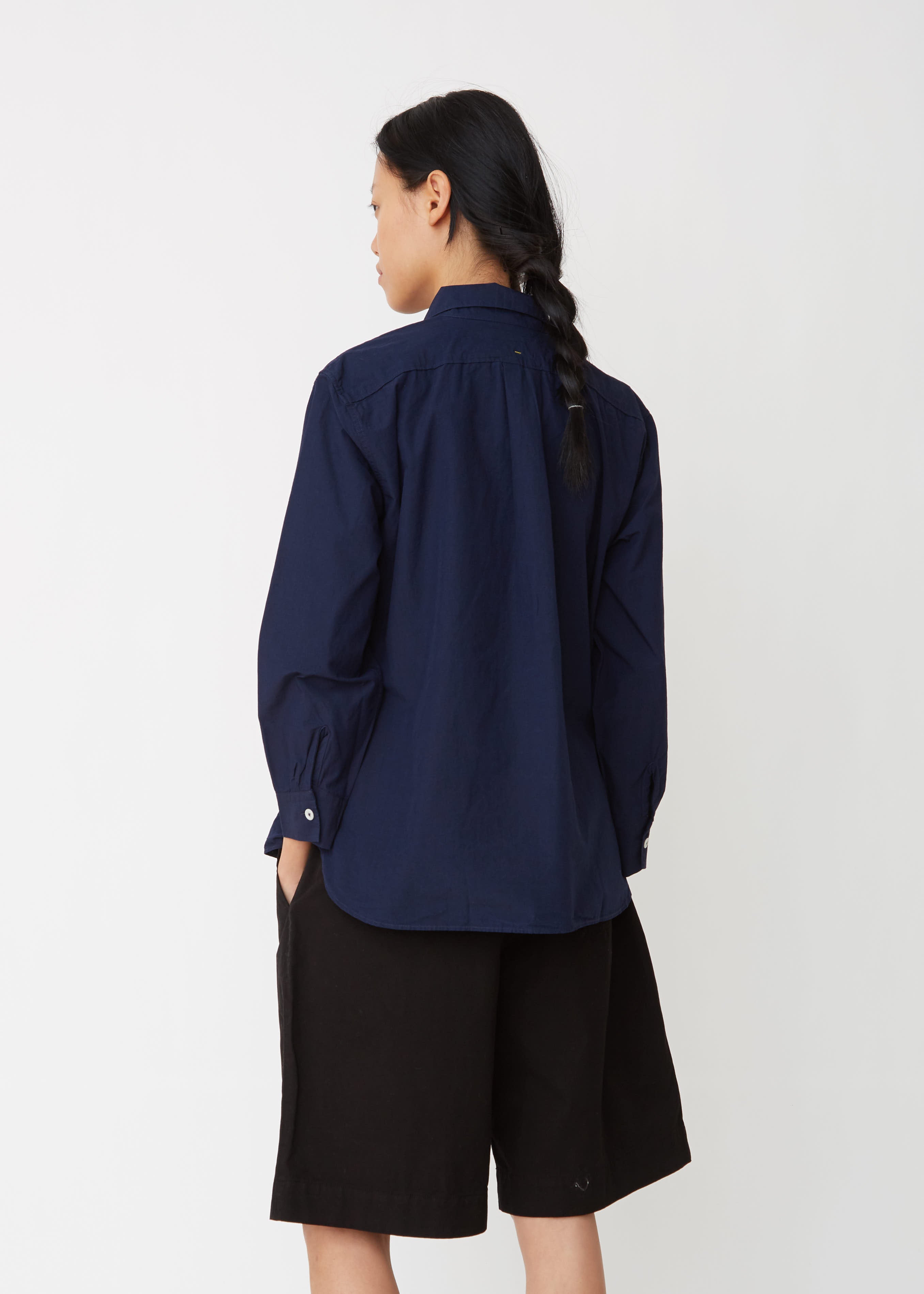 Asymmetric Collared Cotton Shirt – La Garçonne