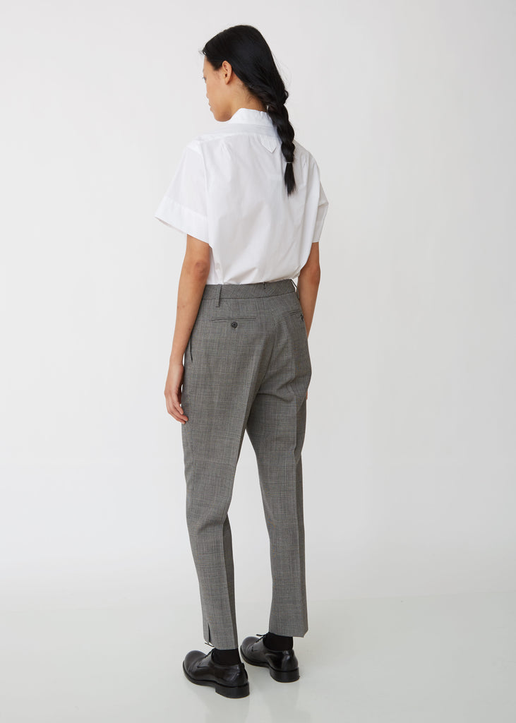 Mid-Rise Wool Cropped Trousers