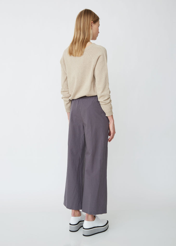 Pinstriped Wide Leg Trousers