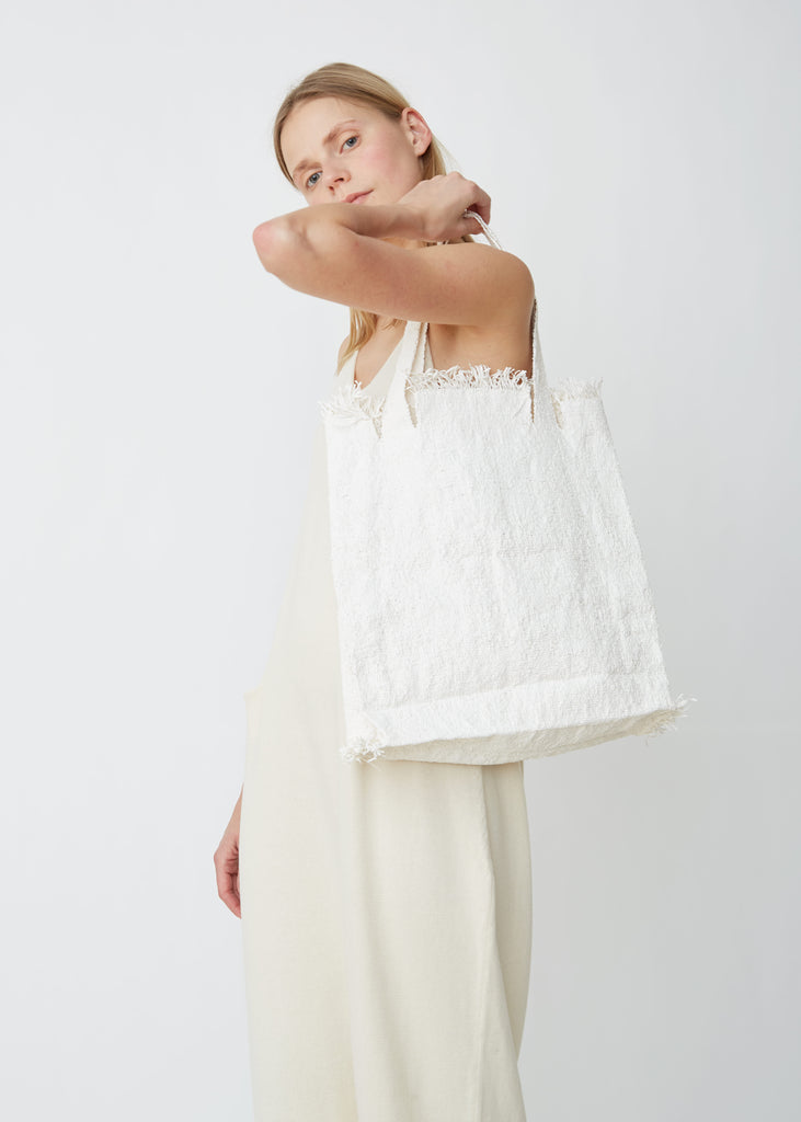Handwoven Distressed Tote