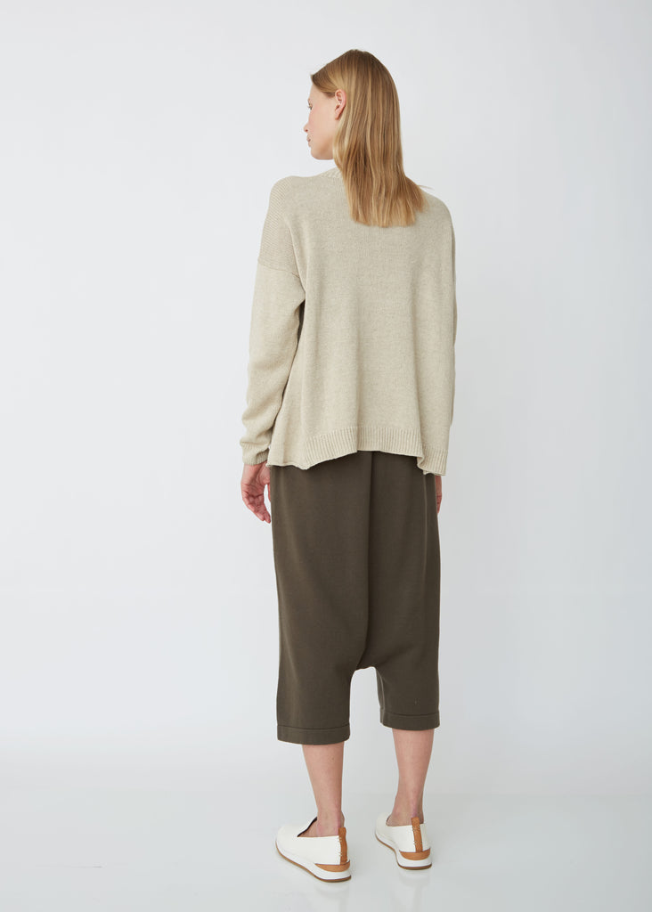 Folk Cotton Linen Crewneck