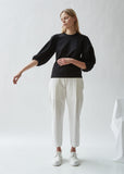 Cotton Jersey Puff Sleeve Top