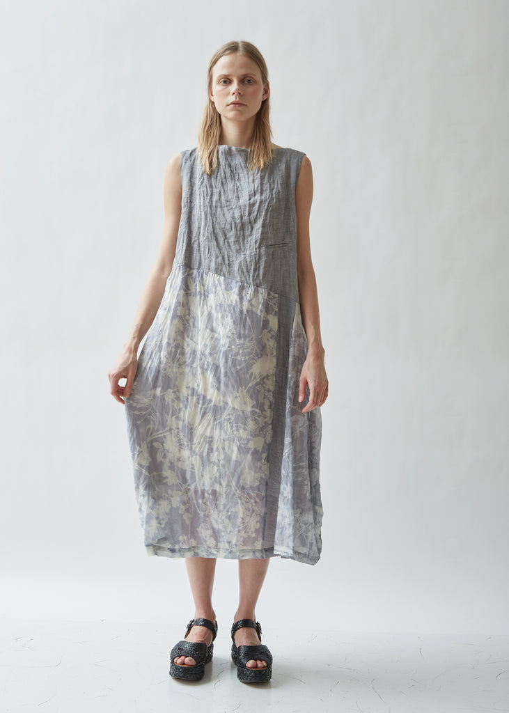 Linen Silk Printed Dress