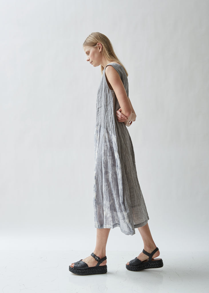 Linen Silk Printed Dress