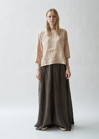Gathered Linen Top