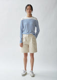 Taline Long Sleeve Striped Linen T-shirt