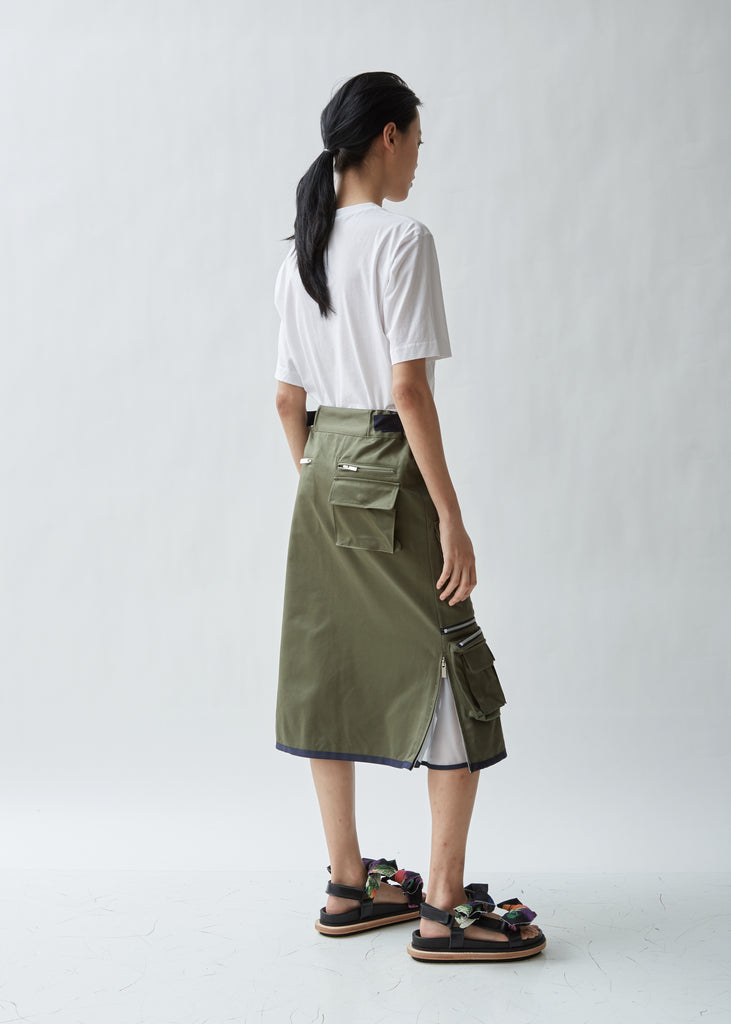 Gabardine Patch Pockets Skirt