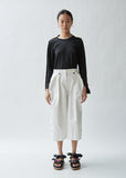 Gabardine x Poplin Cropped Pants