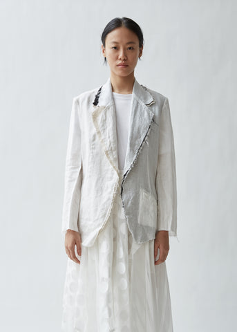Combination Distressed Linen Jacket