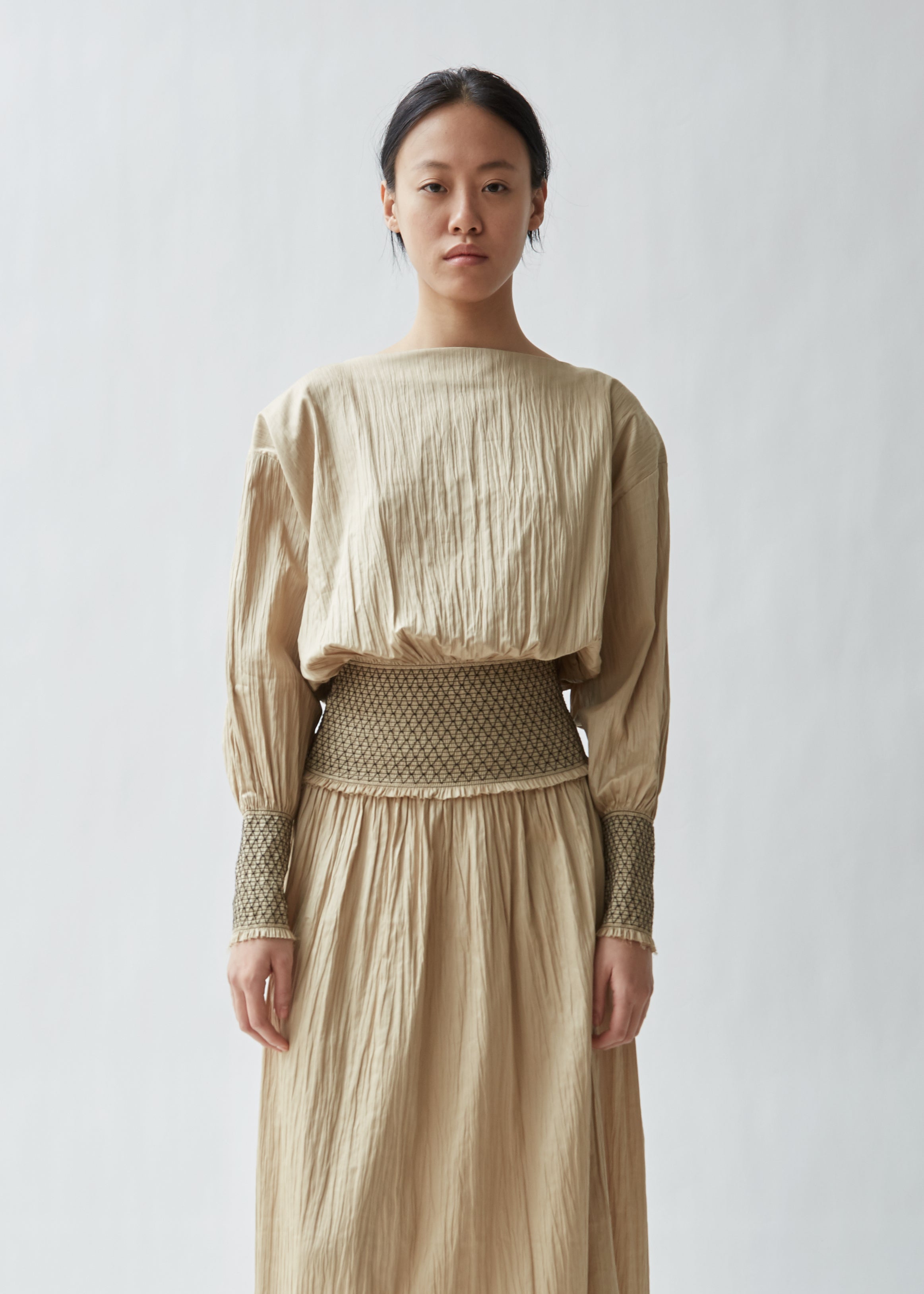 ollun tamago sheer blouse BEIGE きりまる tamago sheer blouse ollun シアー ブラウス きりまる