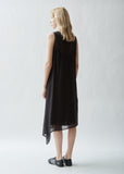 Asymmetric Sleeveless Poppy Printed Dress