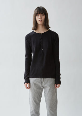 Pointelle Cotton Henley