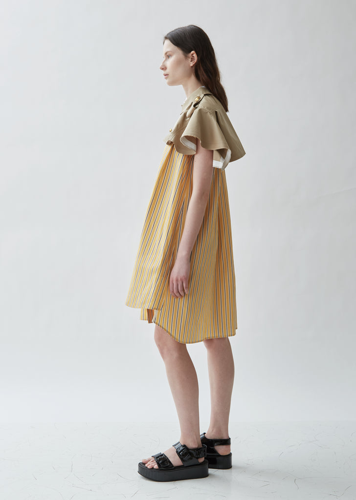 Poplin Stripe Shirting Dress