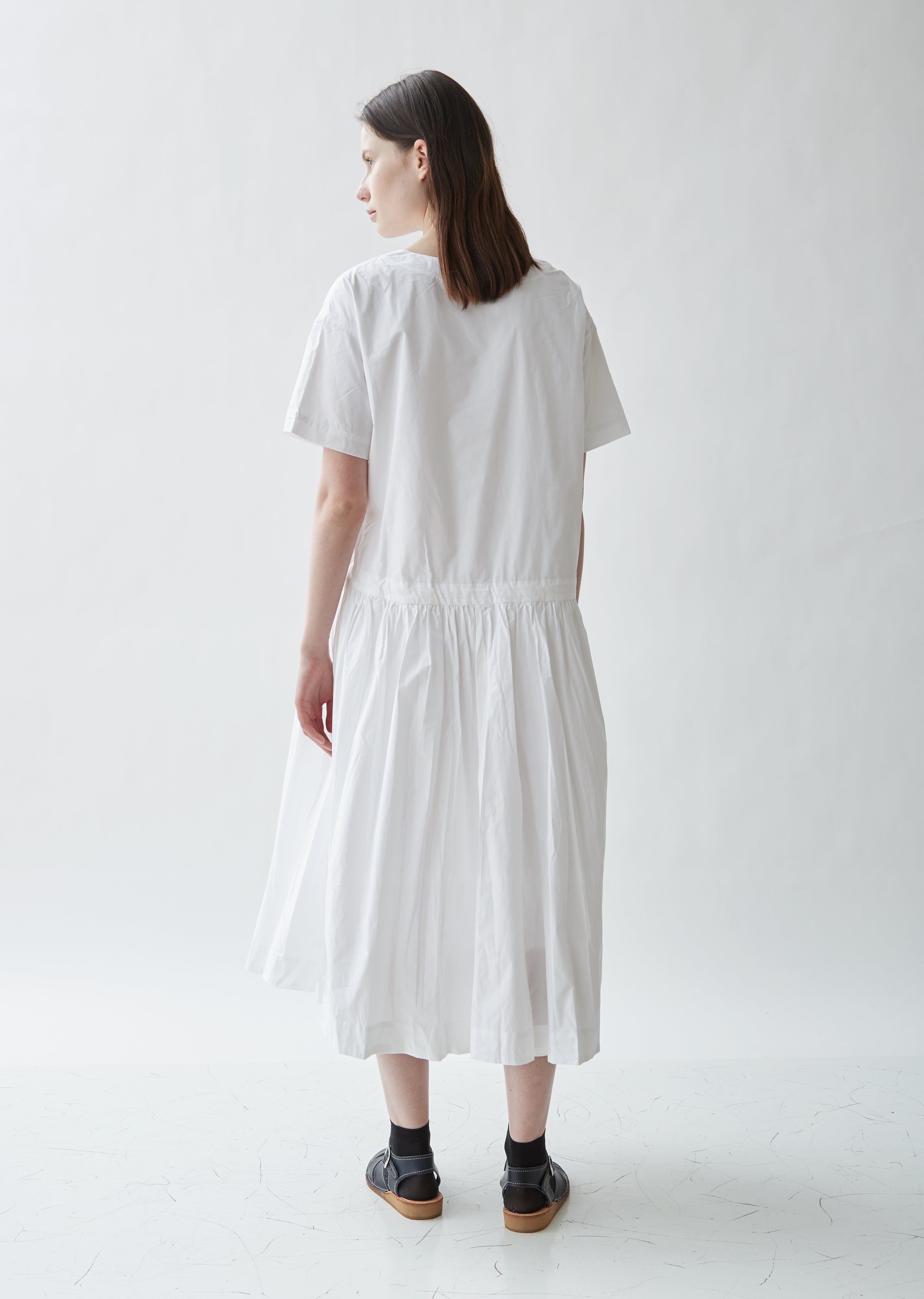 Cotton Ruched Dress La Garonne Cotton Ruched Dress La Garonne