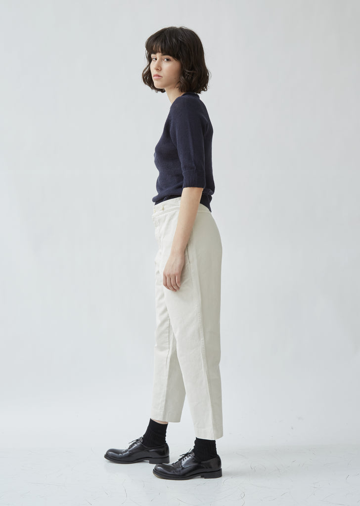 Cotton Drill Tapered Trousers
