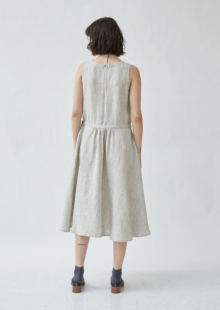 Linen Crewneck Sleeveless Dress
