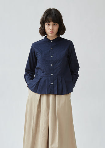 Cotton Broad Pintuck Shirt