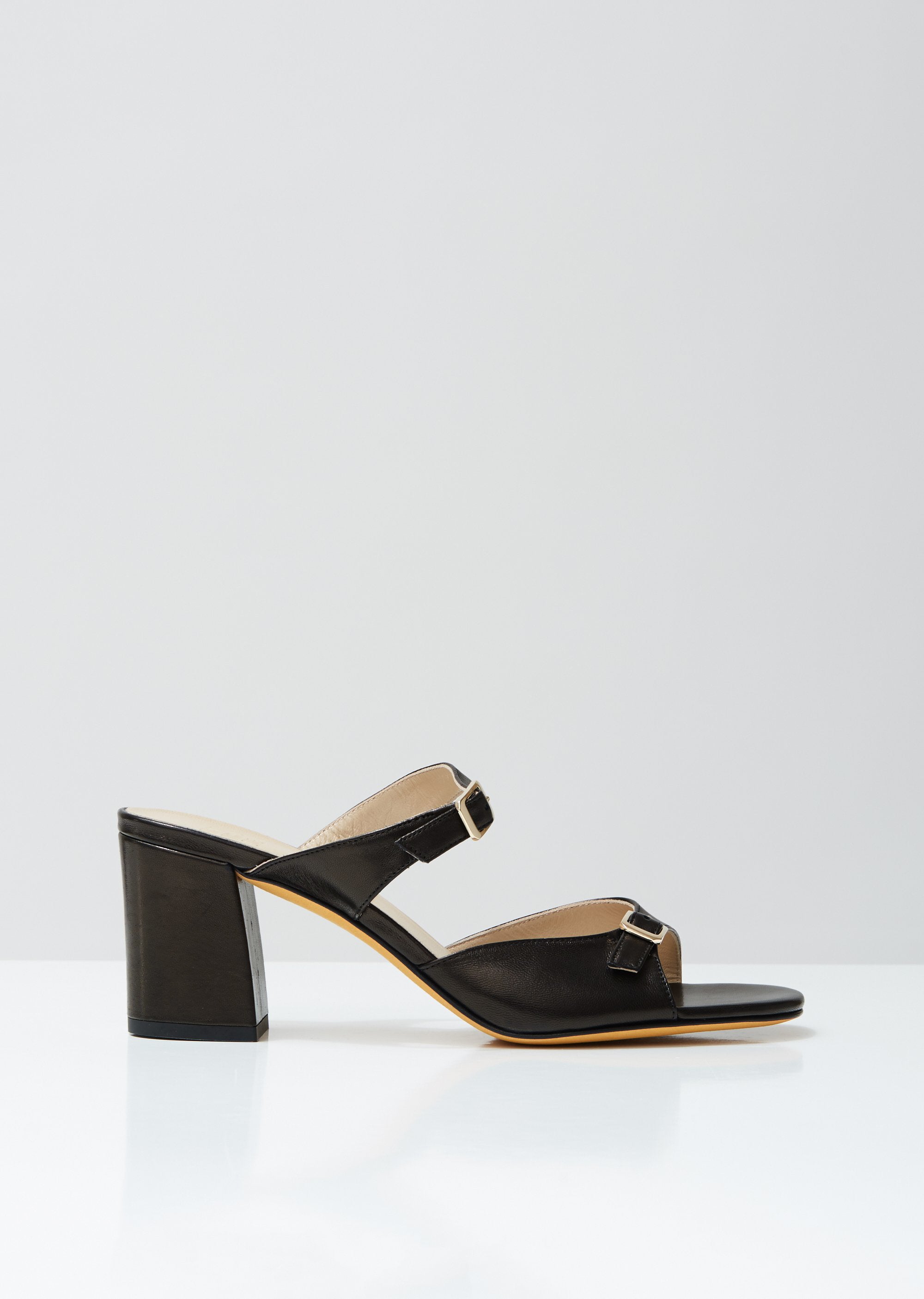 【関税込み】Maryam Nassir Zadeh ブラック Una ヒールサンダル UNA SANDAL, BLACK PATENT – Maryam Nassir Zadeh