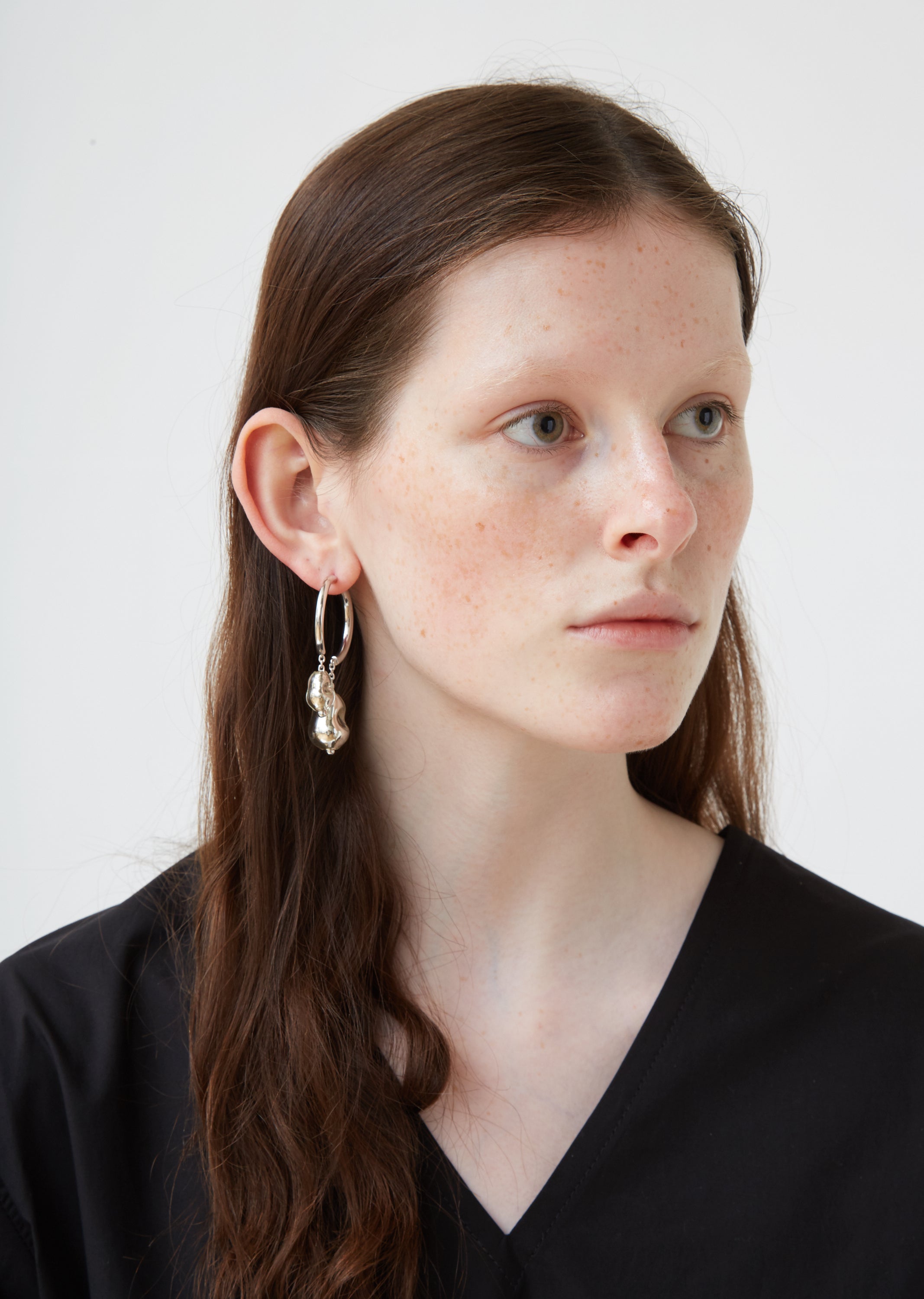 Pearl Creoles Earrings by Lemaire La Garçonne