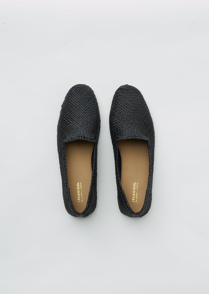 Damas Woven Leather Slippers