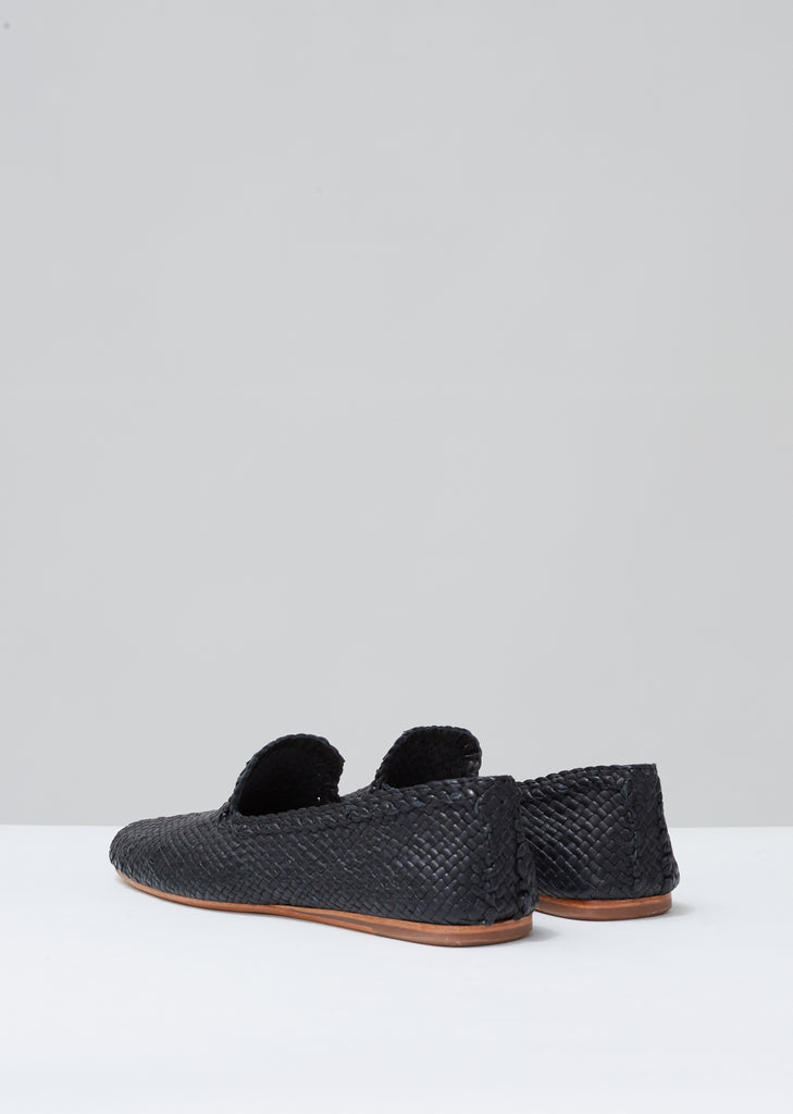 Damas Woven Leather Slippers