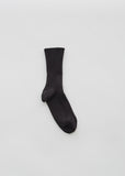 Silk Rib Ankle Socks