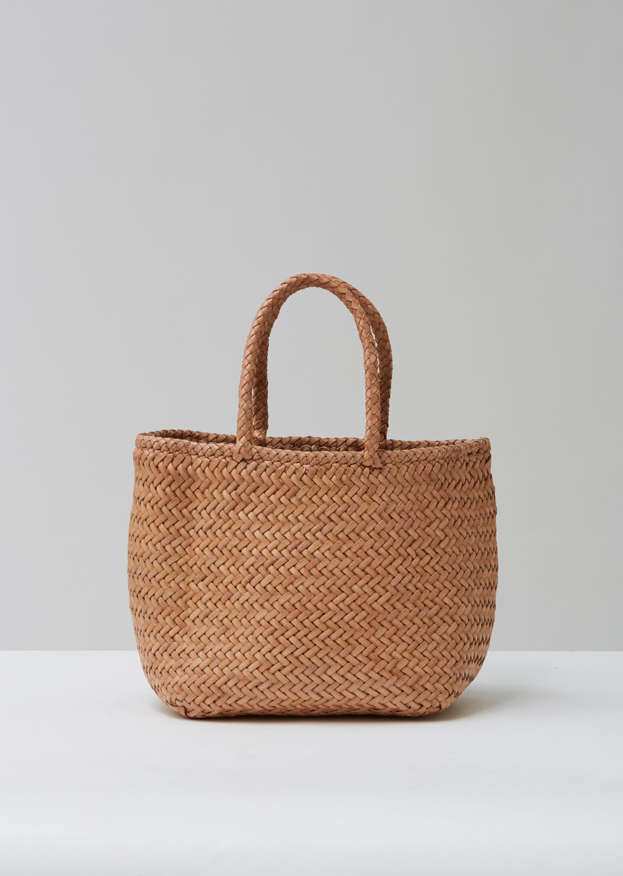 Grace Woven Leather Basket Bag by Dragon Diffusion- La Garçonne