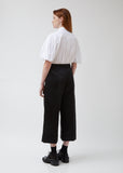 Wide Leg Tailored Trousers With Smocked Pocket