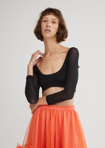 Katie Cropped Mesh Top