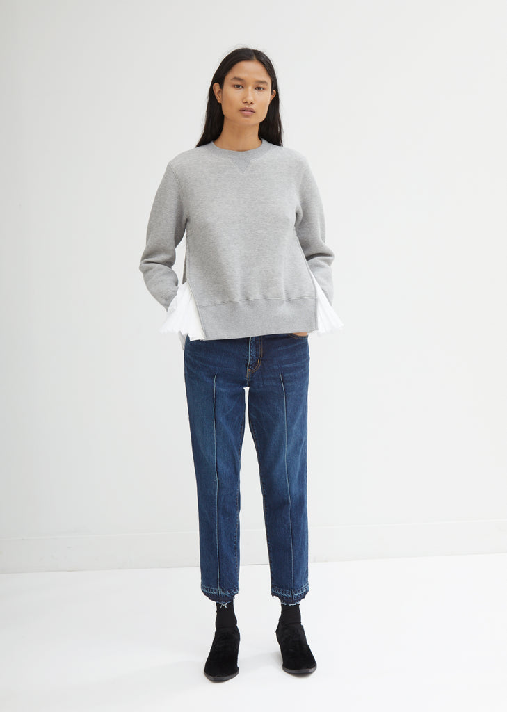 Pleated Panel Sweatshirt