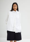 Layered White Poplin Shirt