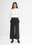Wide Leg Trousers with Bow Pockets