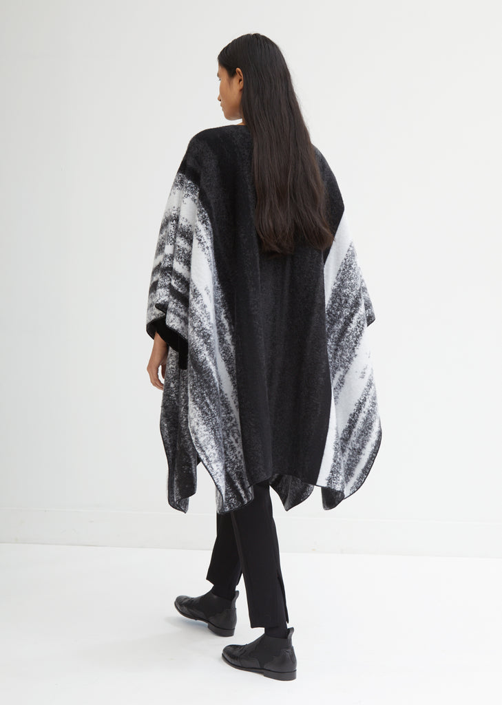 Knit Cashmere Marbled Mantle