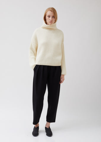 Jersey Pants with Pleats