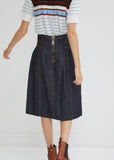 Denim Highwaisted Midi Skirt