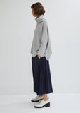 Stretch Wide Leg Pants with Waist Buckles